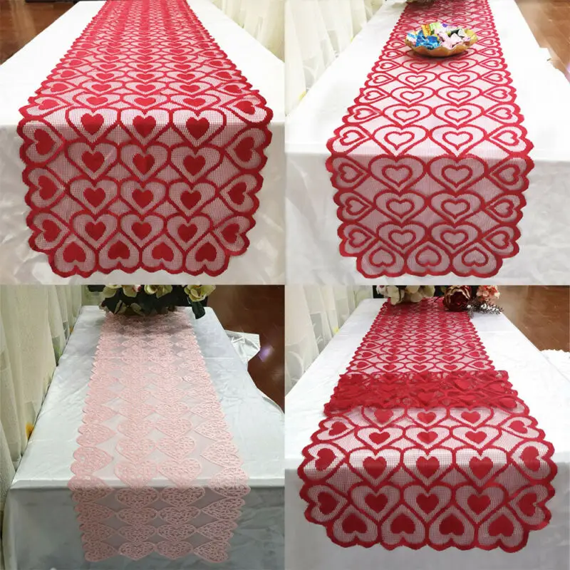 Скатерть сердце столбец Свадебные торжественного обеда дома красный Navidad