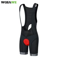 wosawe cycling bib shorts men breathable 3d gel padded shockproof lightweight mountain bike pants ropa ciclismo