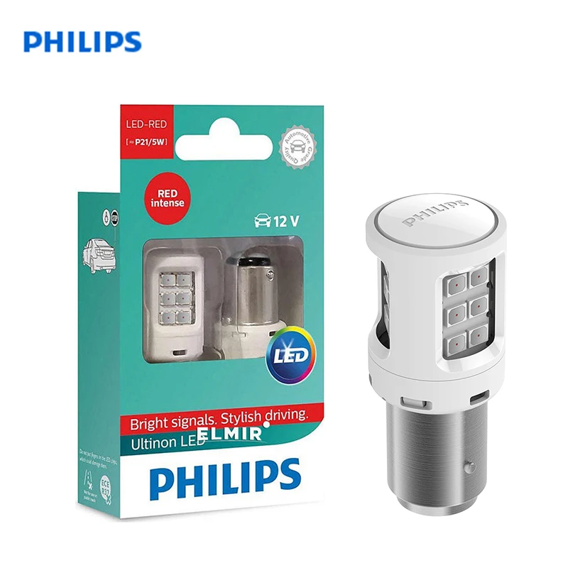 Philips 11499ULRX2 Автомобильная сигнальная лампа 2шт P21/5W 12V 1.9/0.3W RED Ultinon LED Стоп сигналы