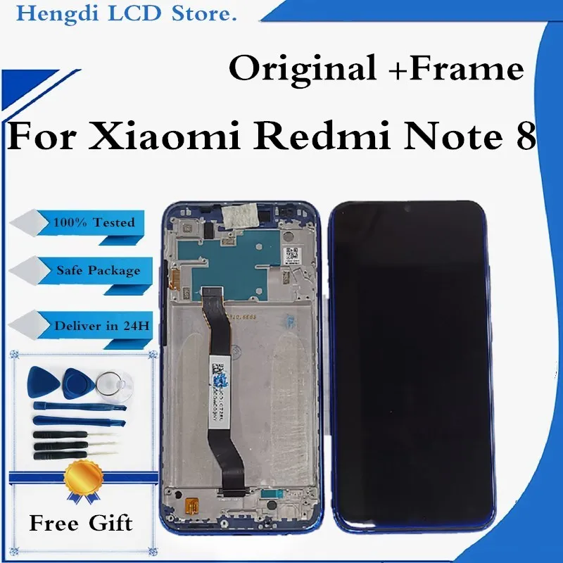 ЖК дисплей для Xiaomi Redmi Note 8 с сенсорным экраном и дигитайзером в сборе рамка Note8
