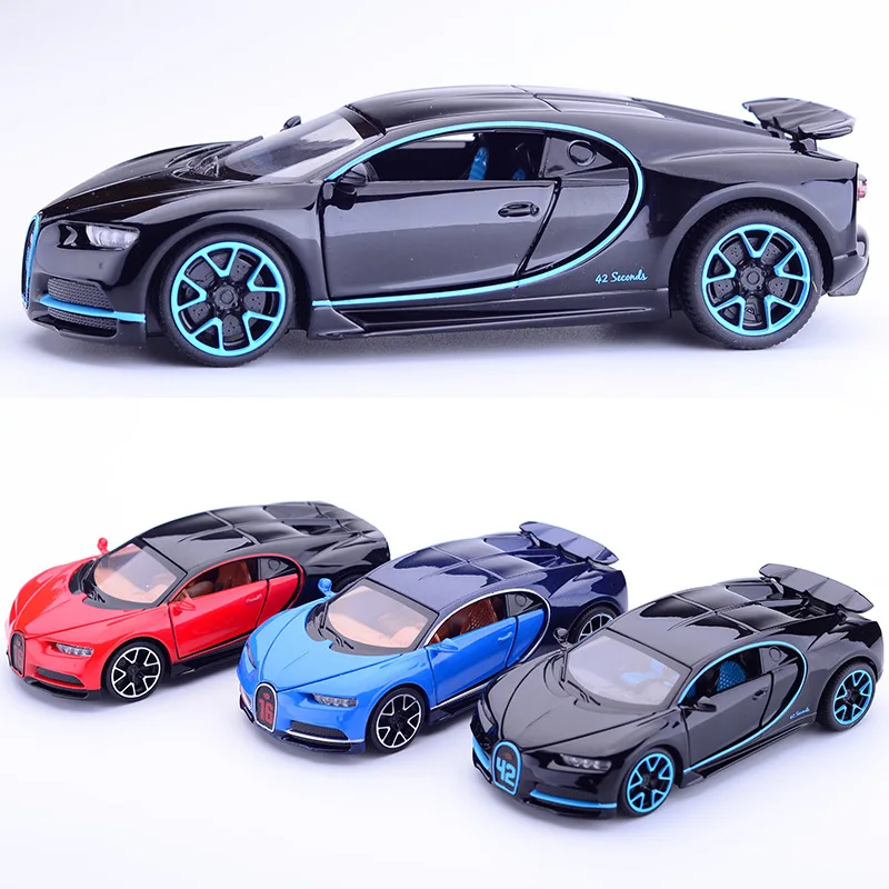 1:32 литая металлическая модель автомобиля Chiron черная красная синяя спортивная