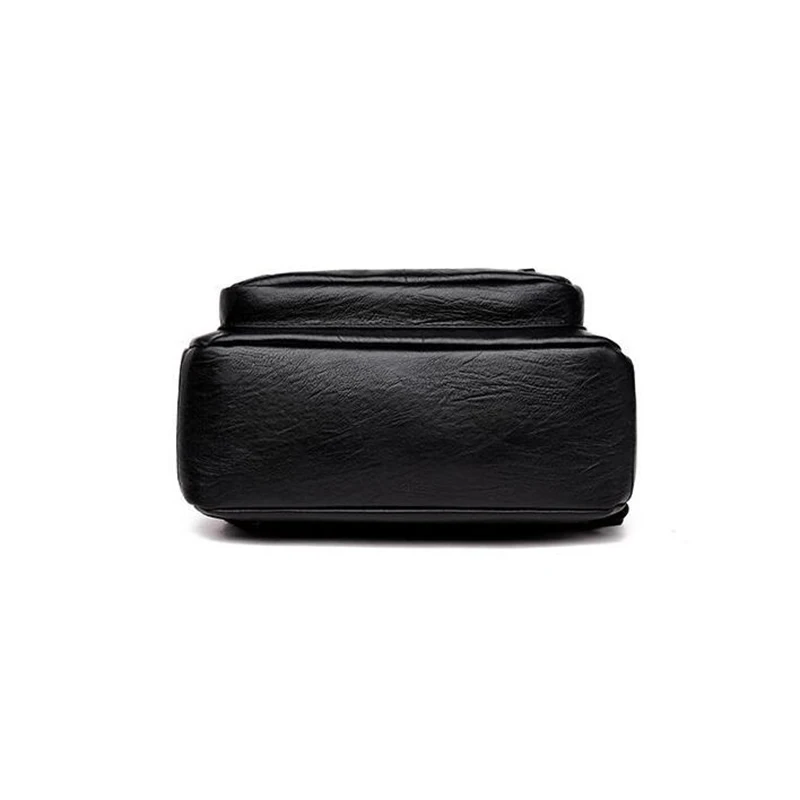 

Casual Backpack Female Brand Leather Women's Backpack Large Capacity School Bag For Girls Double Zipper Fashion Shoulder Bags