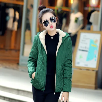 Wave-Green HEE GRAND/ флокированные парки, базовые куртки, 3XL, женские зимние меховые пальто с капюшоном, хлопковая Осенняя Свободная верхняя одежда с карманами, WWM1696 - Цвет: Wave-Green