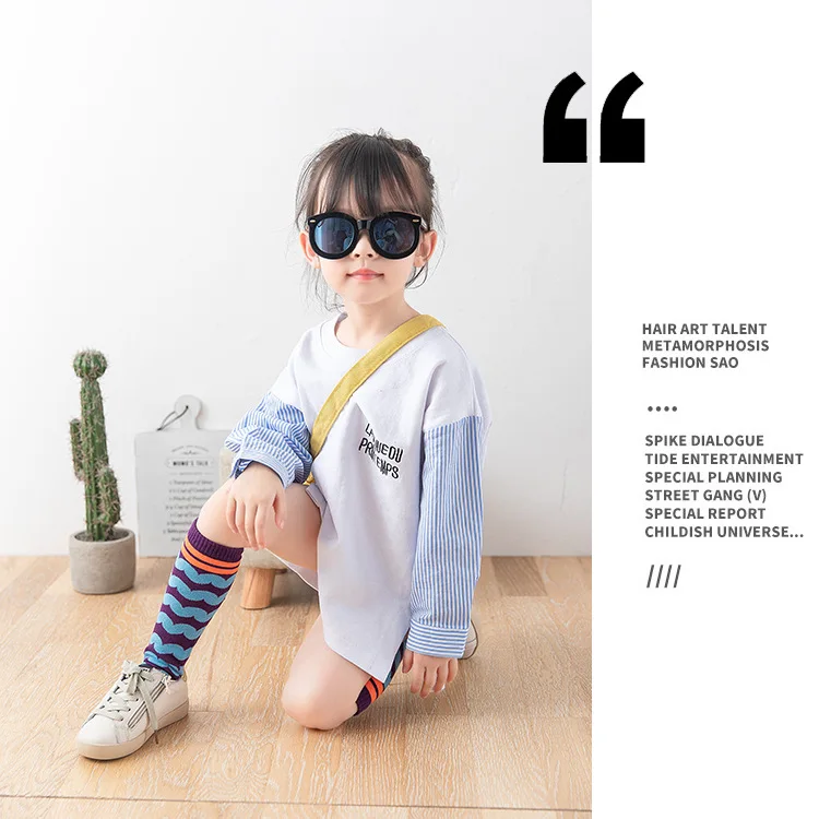 Новые колготки для девочек детей полосатые чулки в горошек маленьких детские