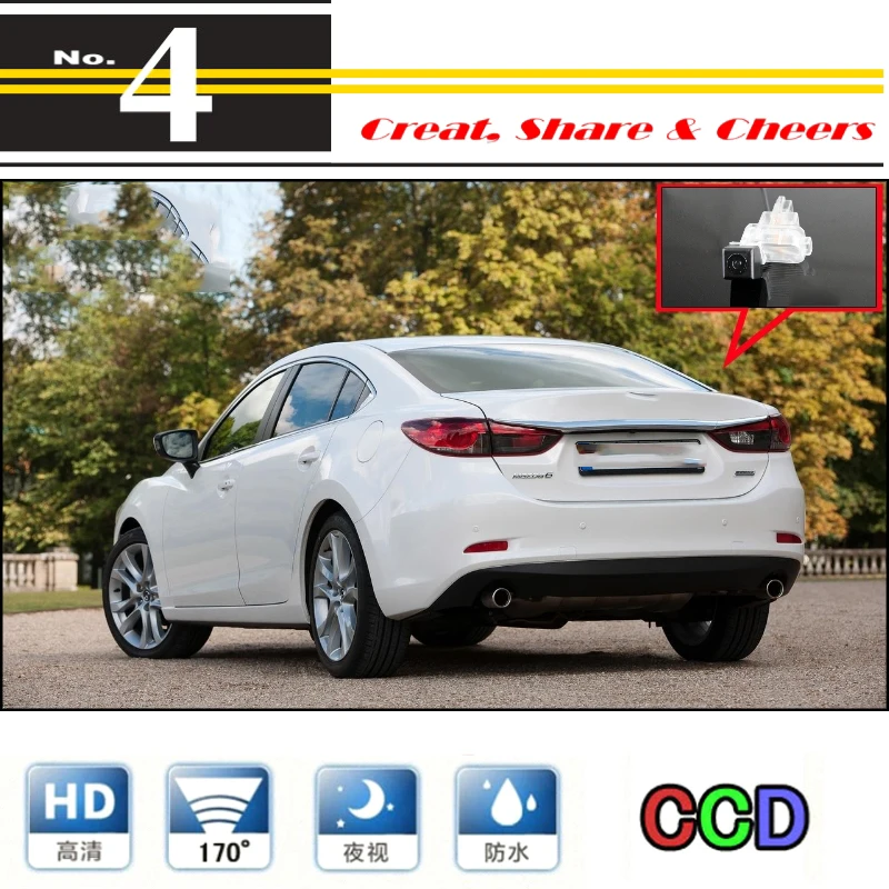 Автомобильная камера для Mazda 6 M6 Atenza GJ 2013~ высокая камера заднего вида для PAL/NTSC для настройки | CCD+ RCA