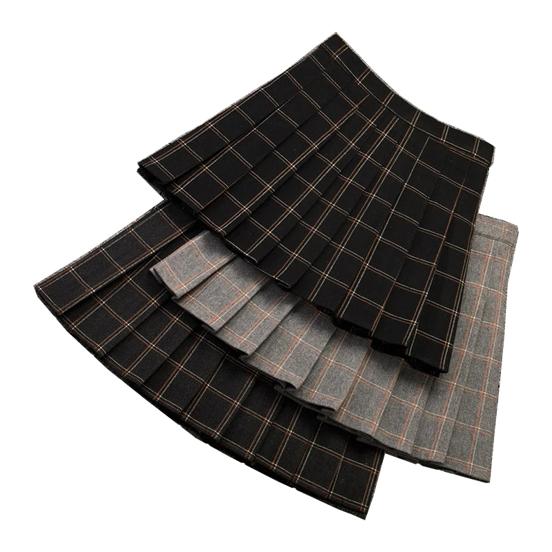 

2021 New Women's Fall/Winter Skirt High Waist Folded Skirt A-line above knee length Skirt tennis skirt