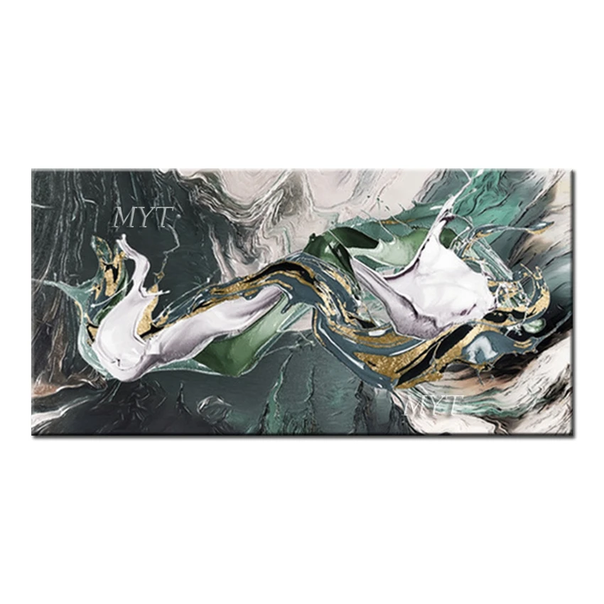 

Latest Paintings Design Hand-painted Gold Foil Canvas Oil Painting Wall Art Large Size Unframed Artwork Home Living Room Decor