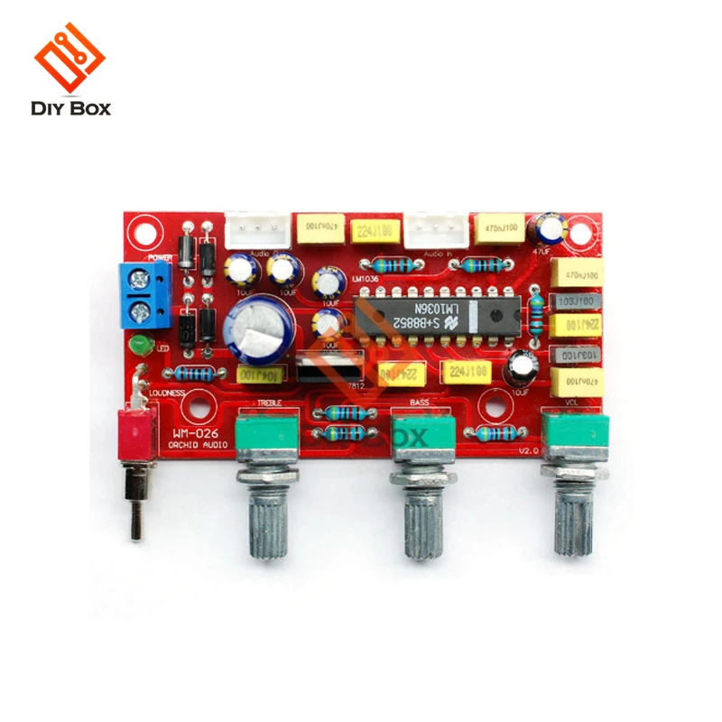 

LM1036 Preamplifier HIFI AMP Volume Tone Control Audio amplifier Board for Sound Bass Treble Preamplifier Stereo Speaker Module