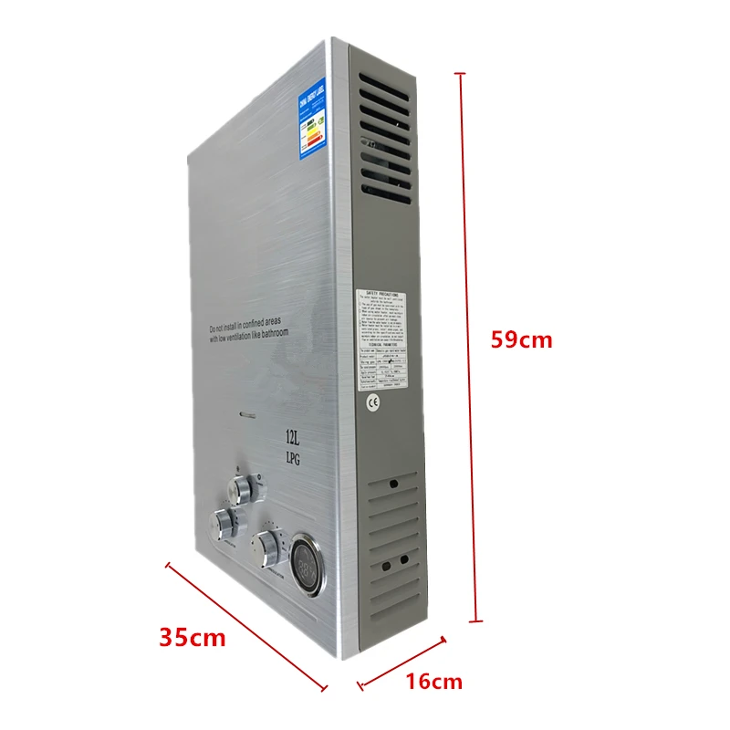 Нержавеющая сталь дома Применение 12L газа сжиженного нефтяного в нагреватель