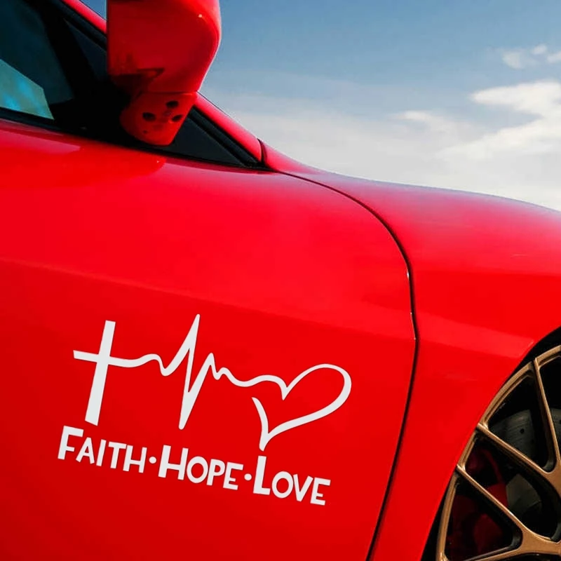 30315# наклейки на авто Вера Надежда Любовь водонепроницаемые машину наклейка для