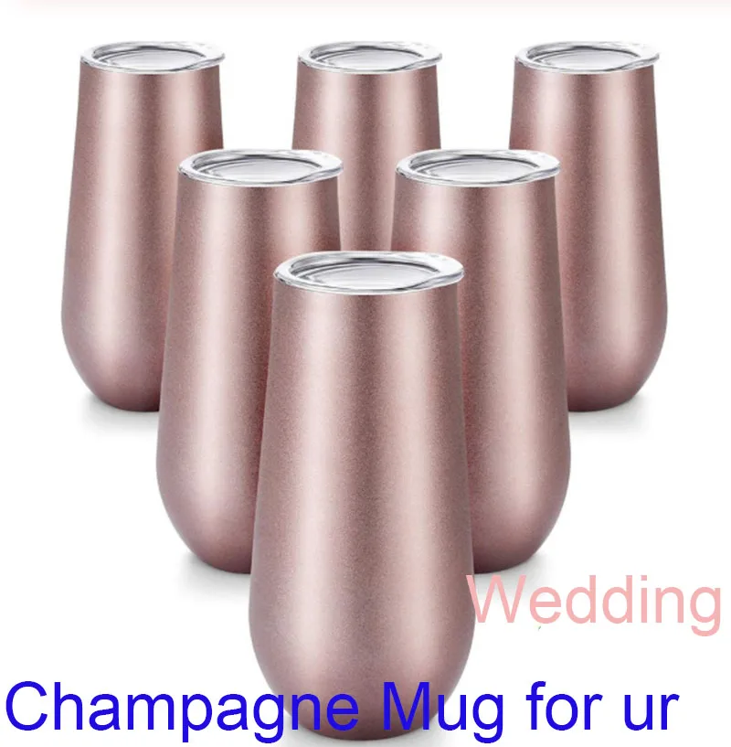 

6OZ Wine Beer Swig Mug Vacuum Insulated Cup Coffee Tea Mug Tumbler Flask Set Stainless Steel Wine Alcohol Liquor Bridesmaid Gift