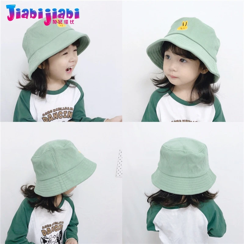 Детская Панама сезон весна-осень Вельветовая шляпа с рисунком кролика для