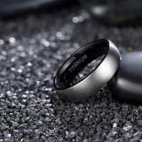 eamti titanium ring for man silver color 6mm wide black blue inside unisex wedding engagement band female male anillo hombre