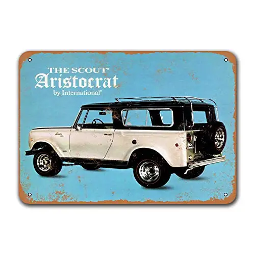 

Wall Decor Restaurant Grage Man Cave Sgins 1970 International Scout Aristocrat Bar Poster Home Tin Signs Cars Metal Vintage Pub