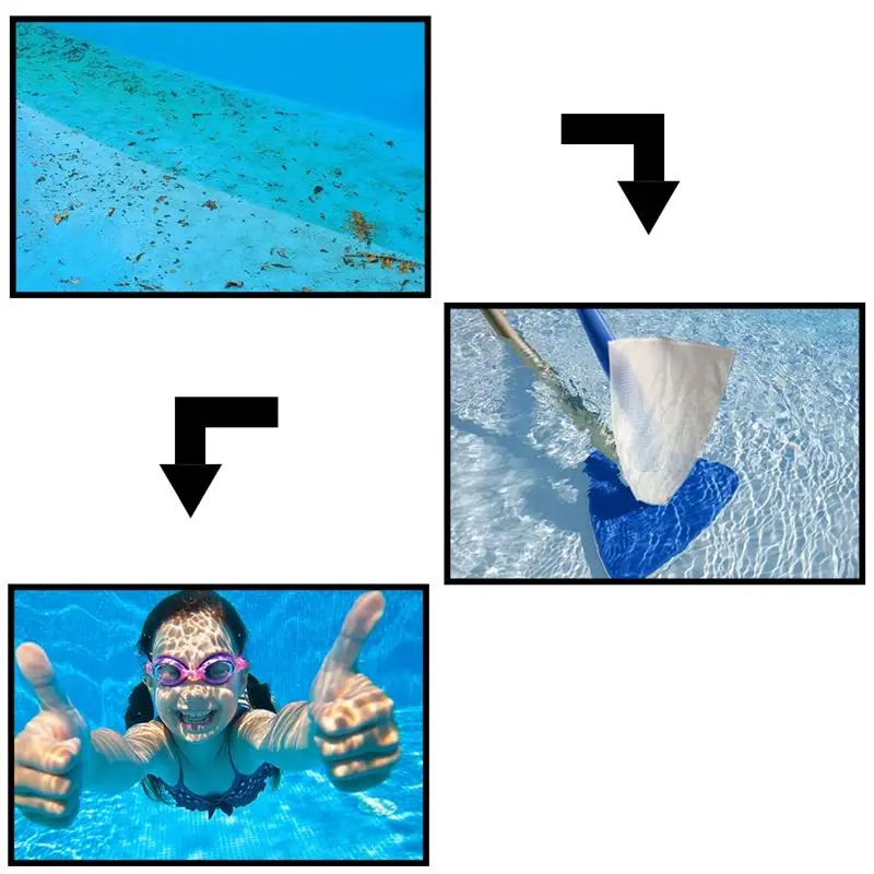 

3pcs Pool Vacuum Bag Set S/M/L Pool Aquarium Vacuum Cleaner Nylon Pull and Lock Cord Leaf Filter Fine Mesh Bag Replacement