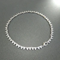 cheny s925 sterling silver anklet july new product silver white triangle anklet female fashion banquet personality punk style