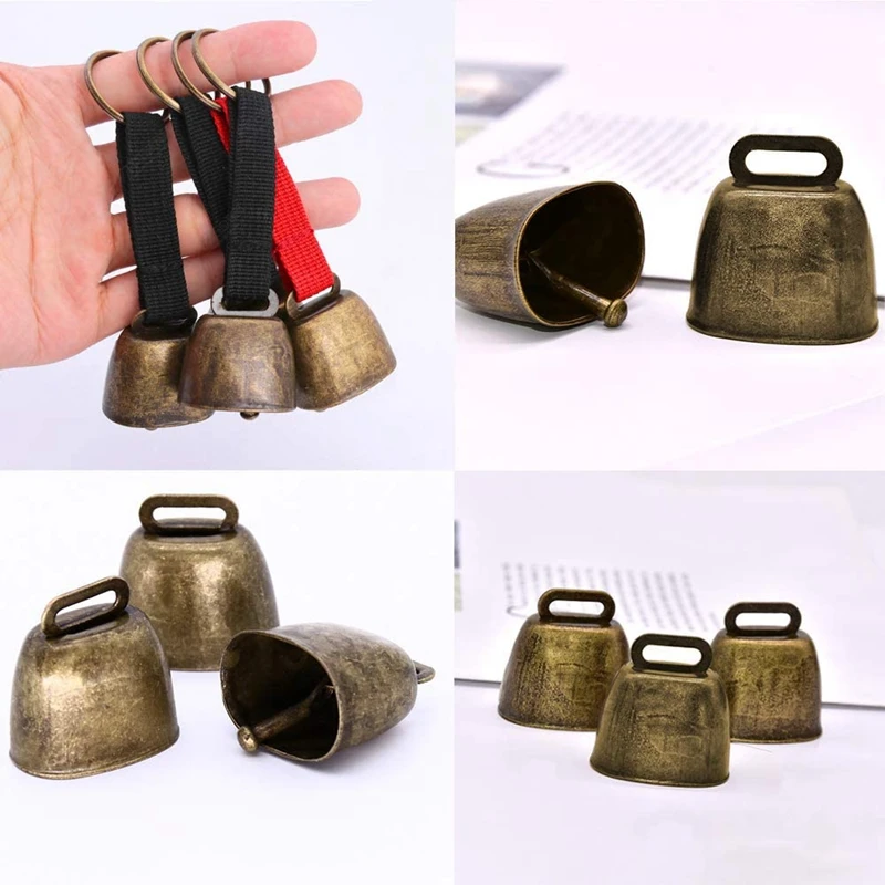 

16PCS Vintage Style Metal Cow Bell, Animal Anti-Lost Accessories Bell,Used in Festive Cheering Calling Bell