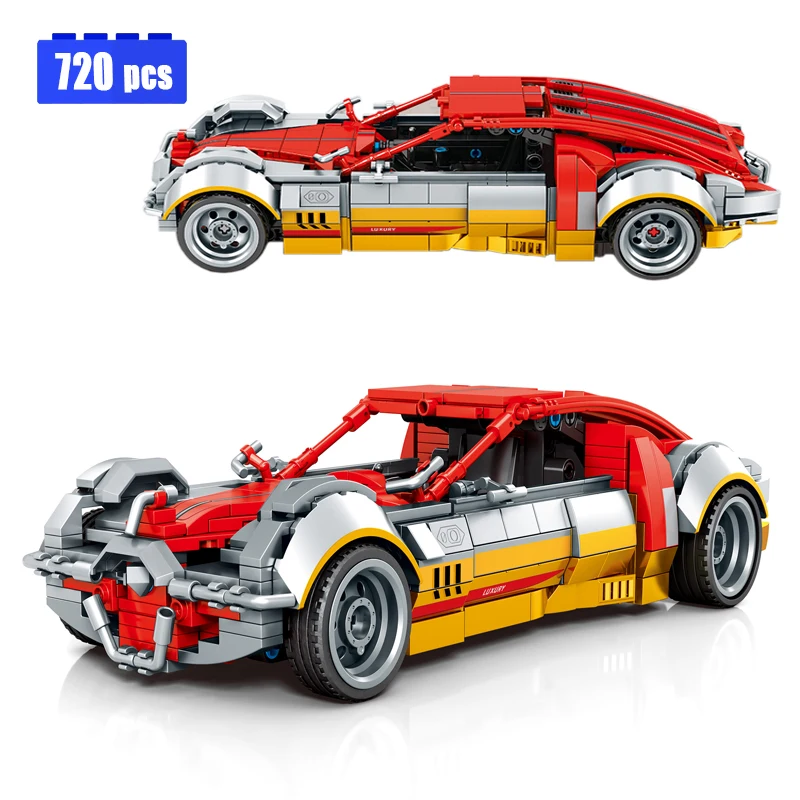 

New Idea High Tech Supercar Technical Building Blocks Assembling MOC City Racing Car Bricks Model Toys for Boys Gift Set