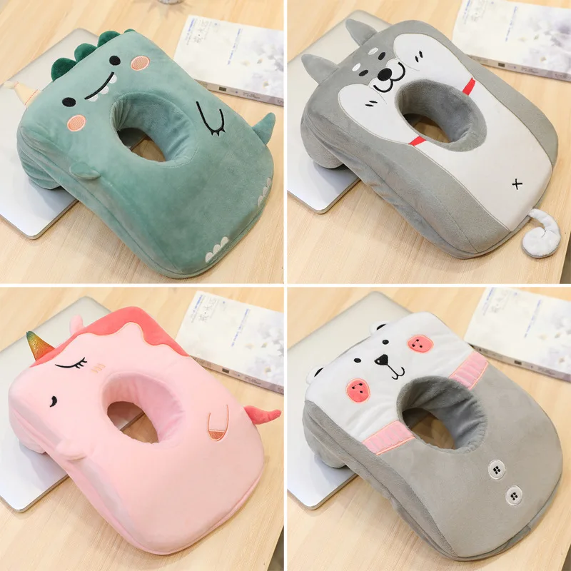 

Подушка для сна в виде мультяшного единорога, динозавра, собаки, для офиса, для перерыва, плюшевая подушка, прекрасный подголовник, подушка д...