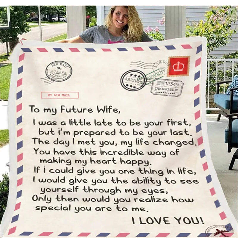 Фланелевое Одеяло из овечьей шерсти с надписью стеганые одеяла воздушной почтой