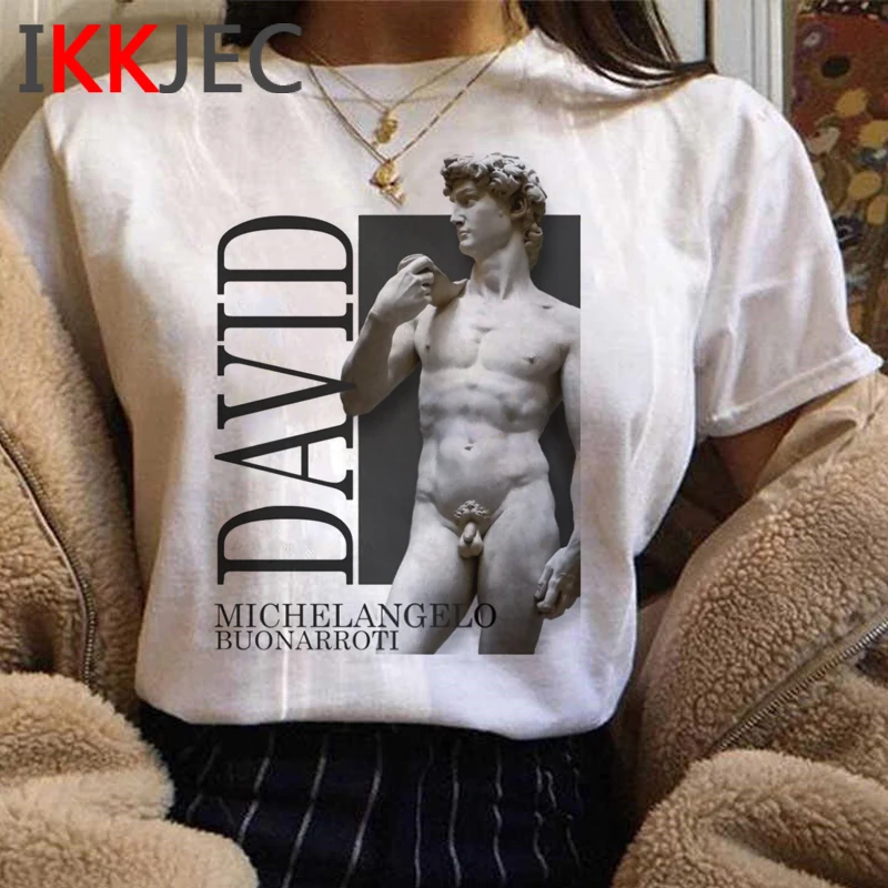 

Michelangelo t-shirt summer top women casual vintage japanese t shirt