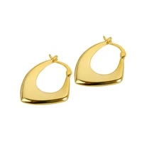fashion irregularity metal hoop earrings simple korean design geometric earrings for women minimalist jewelry 2021