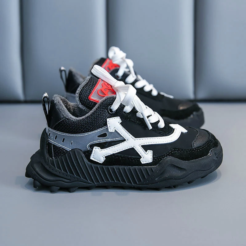 Spring 2021 Girls Boys Lace-Up Touch Strap Sneakers Toddler/Little/Big Kid Fashion Trainers Children School Sports Warm Shoes | Детская