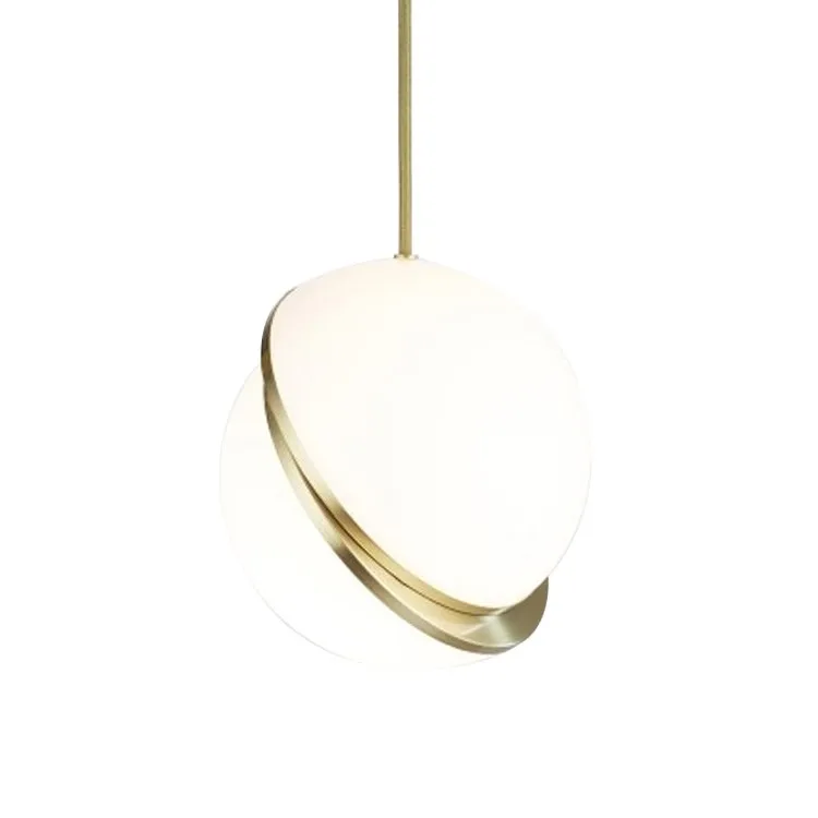 

A Creative Glass Ball LED Pendant Lights Hardware Plating Process Pendant Lamps for Bedroom Restaurant Bar Lighting Fixtures