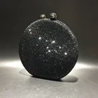 Сверкающие черные сумочки XIYUAN, женский клатч с кристаллами, вечерние сумки, ажурная сумка на плечо для свадебной вечеринки, сумка-клатч, кошелек