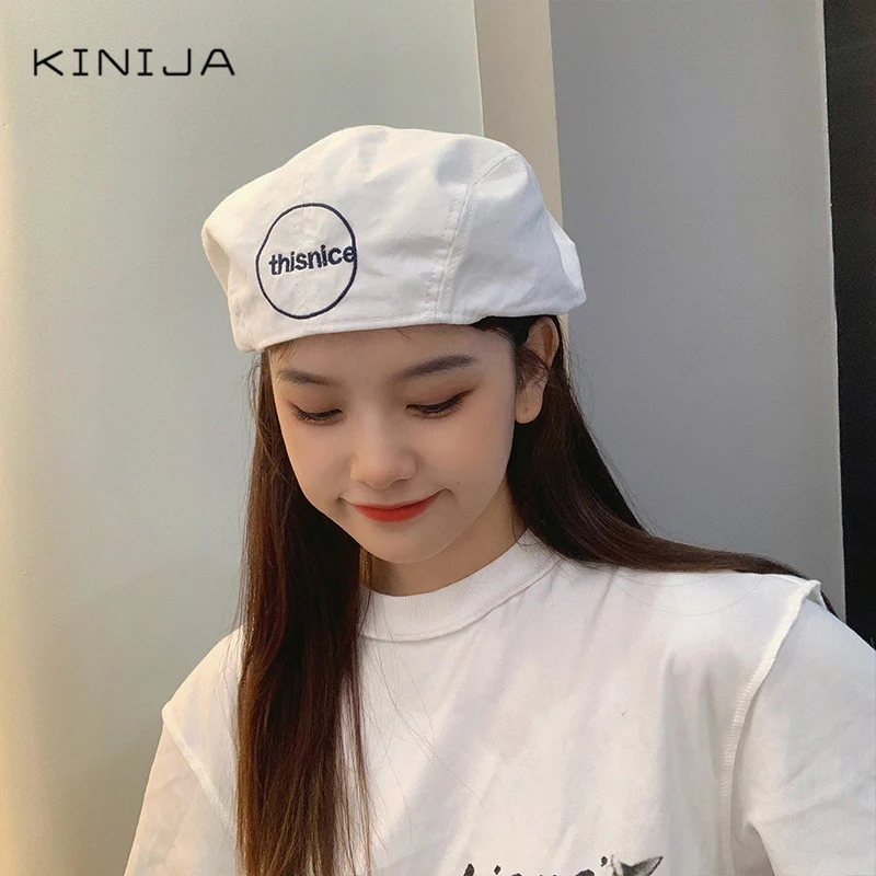 Тонкий берет без козырька Женская британская ретро четырехсезонная корейская