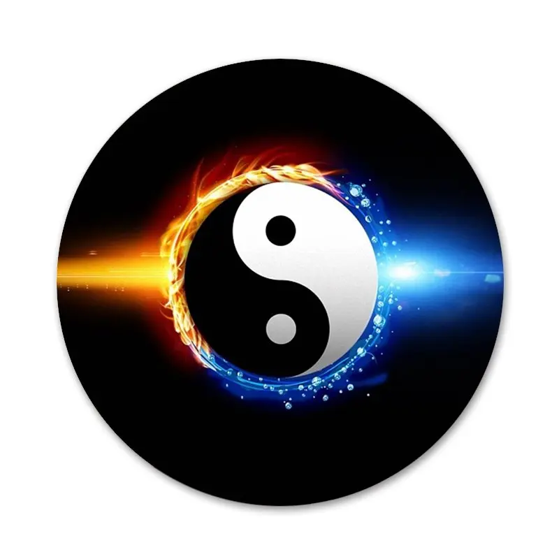 Логотип Yin Yang китайские мистические значки металлические для украшения одежды