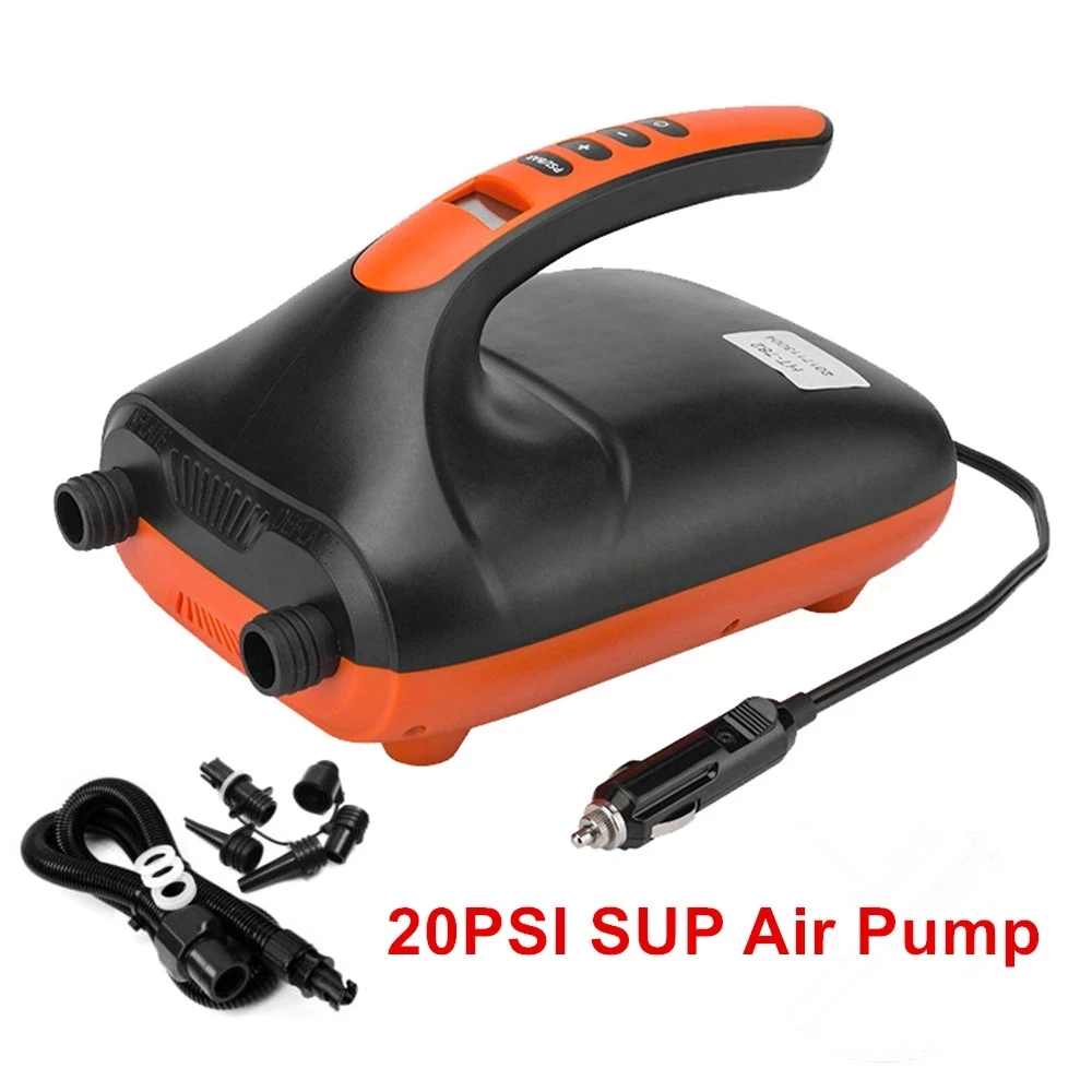 12v Auto High Pressure Pump Inflatable For Outdoor Surfboard Paddle Dual Stage