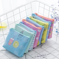 storage bags mini sanitary napkin waterproof pu coin purse credit card holder swab bag cosmetic organizer women wallets