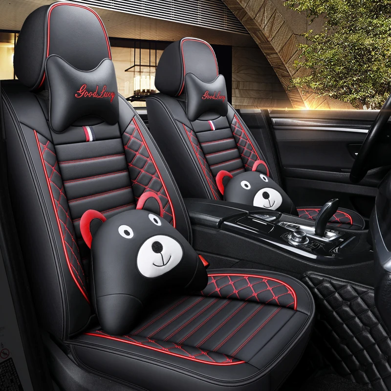 Полностью покрывающие чехлы из экокожи для автомобильных сидений искусственной