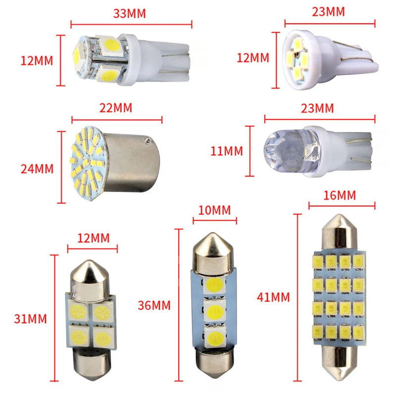 Светодиодный светильник T10 5050 3SMD 14 шт. 31 39 мм 12 В|Сигнальная лампа| |