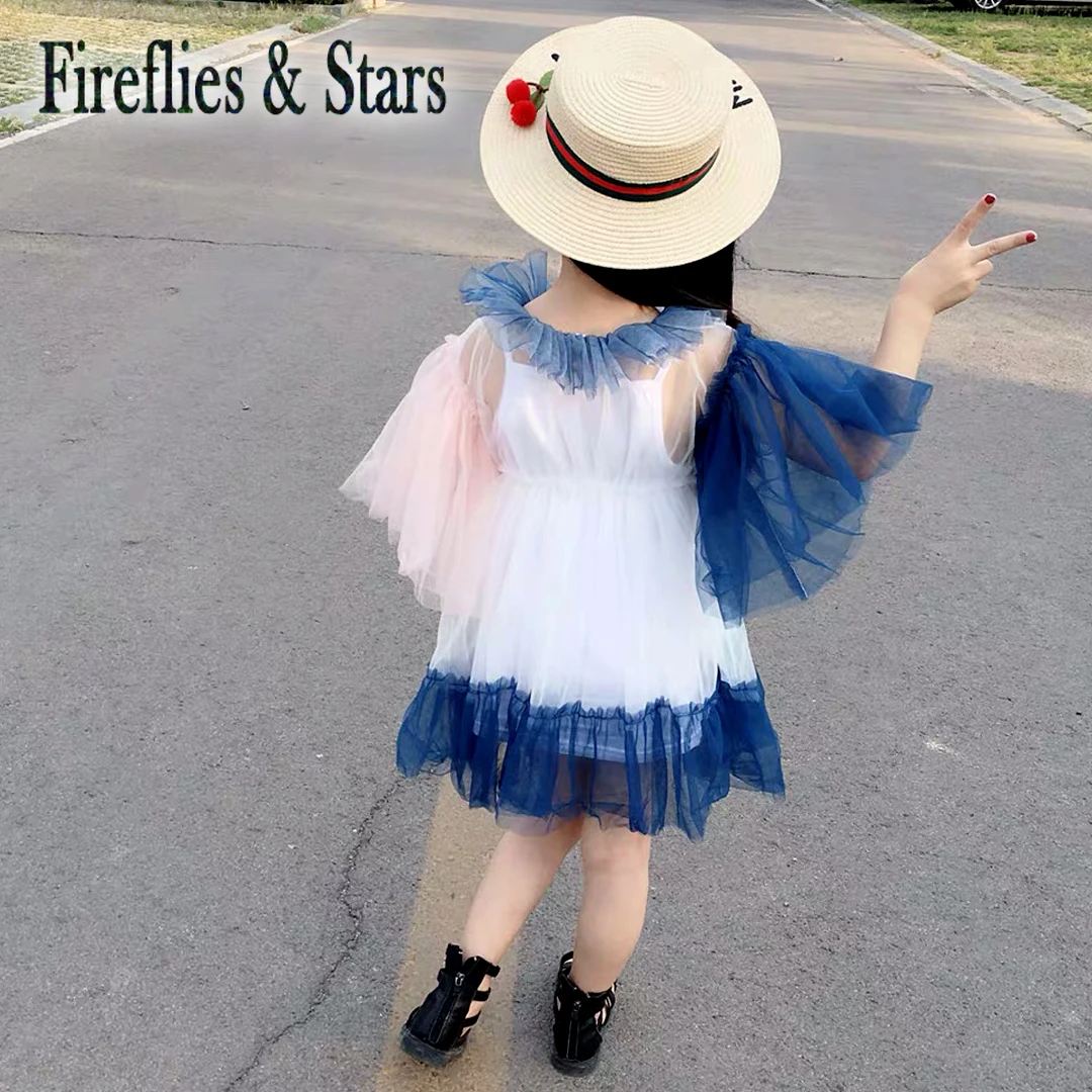 Летнее платье пачка для девочек комплект из 2 предметов малышей + жилет футболка