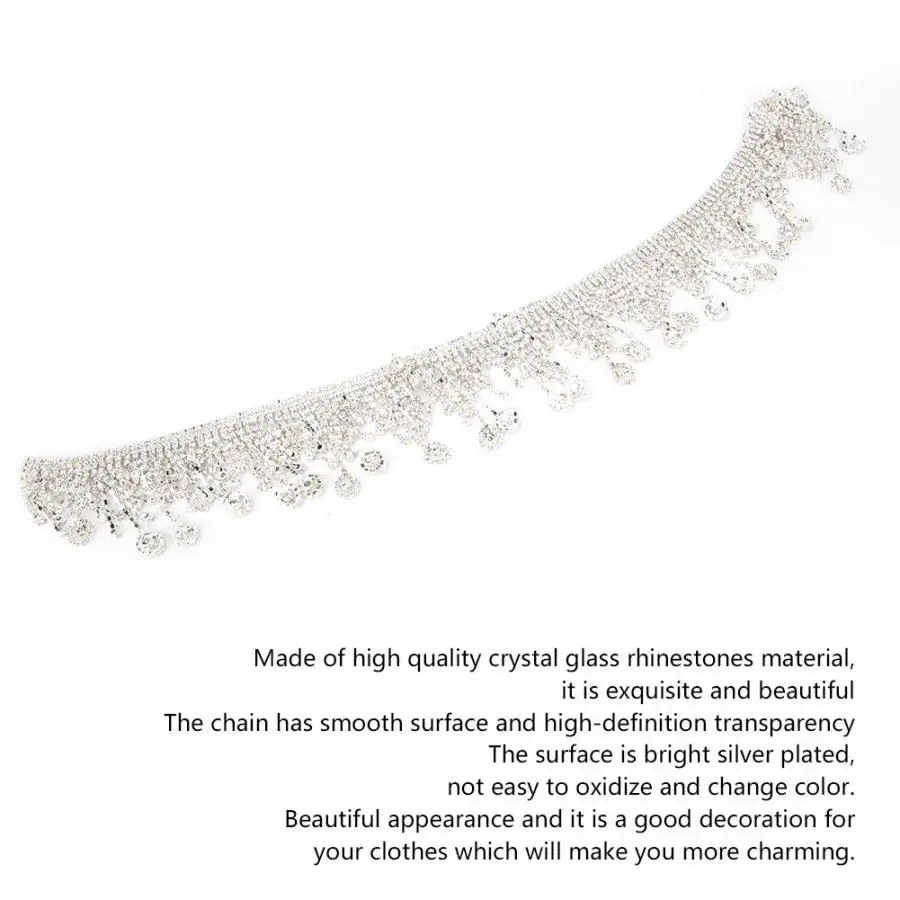 Дизайн ногтей DIY ручной работы хрустальные стразы кружевное шитье кисточкой цепи