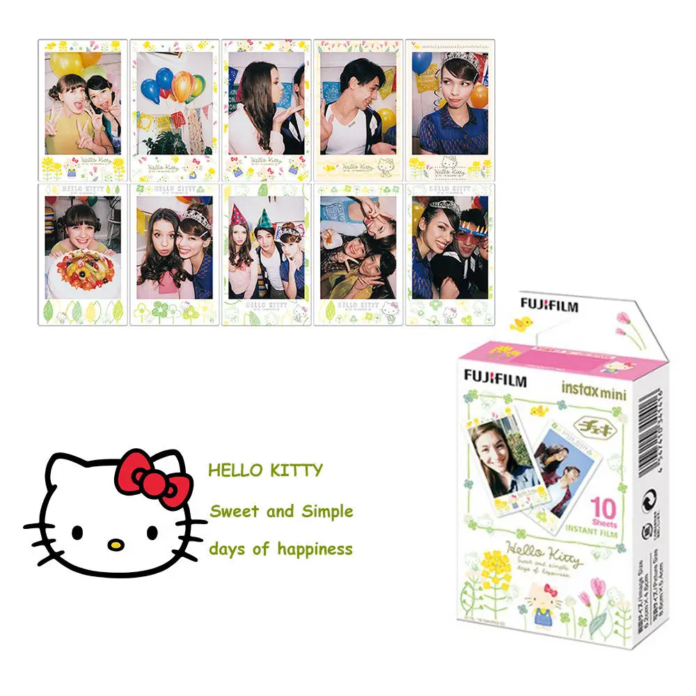 Ограниченная серия Fujifilm Instax Mini Hello Kitty мгновенная камера красный + 10 листов