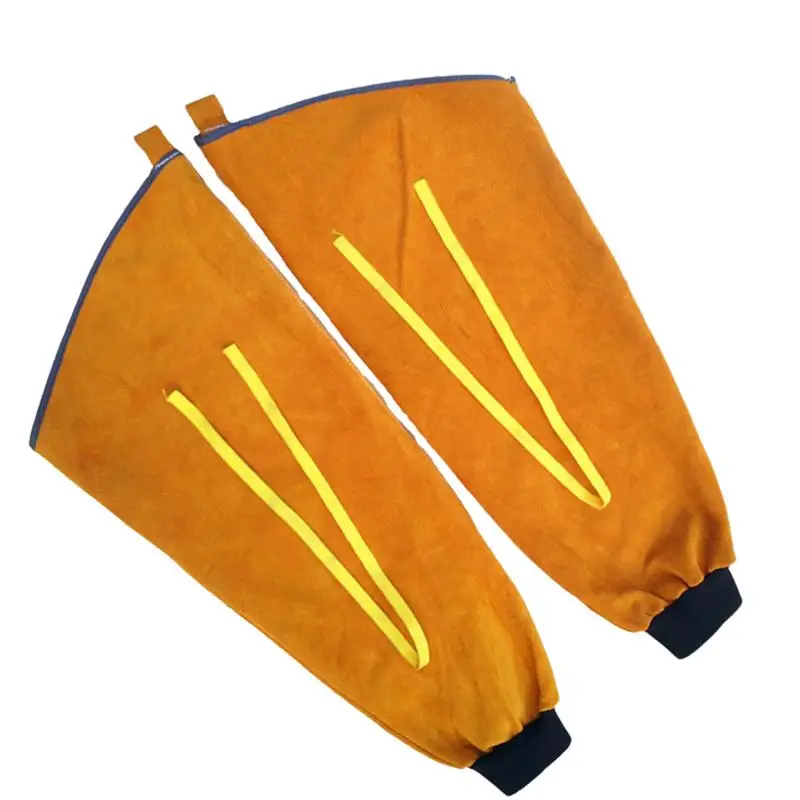 1 пара втулок из яловой кожи высокотемпературные защитные рукава для сварки