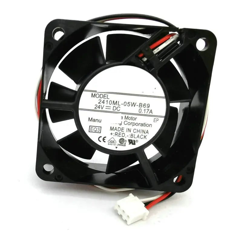 6025 24 В Вентилятор охлаждения 60*60*25 мм 2410ML-05W-B49 2410ML-05W-B59 2410ML-05W-B69