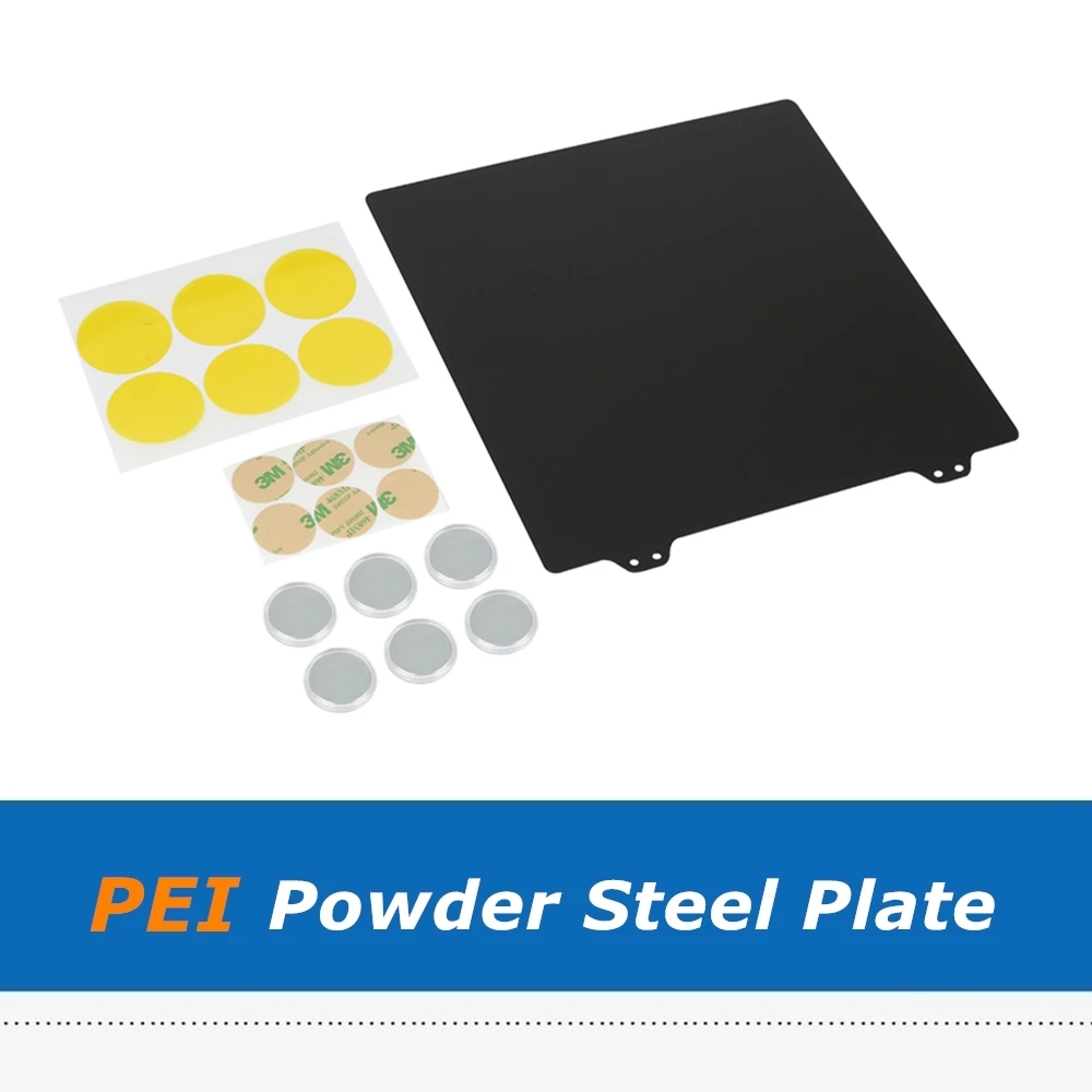 220mm 235mm double textured pei powder coated spring build steel plate sheet 6pcs magnet for ender 5 ender 3 3d printer parts free global shipping