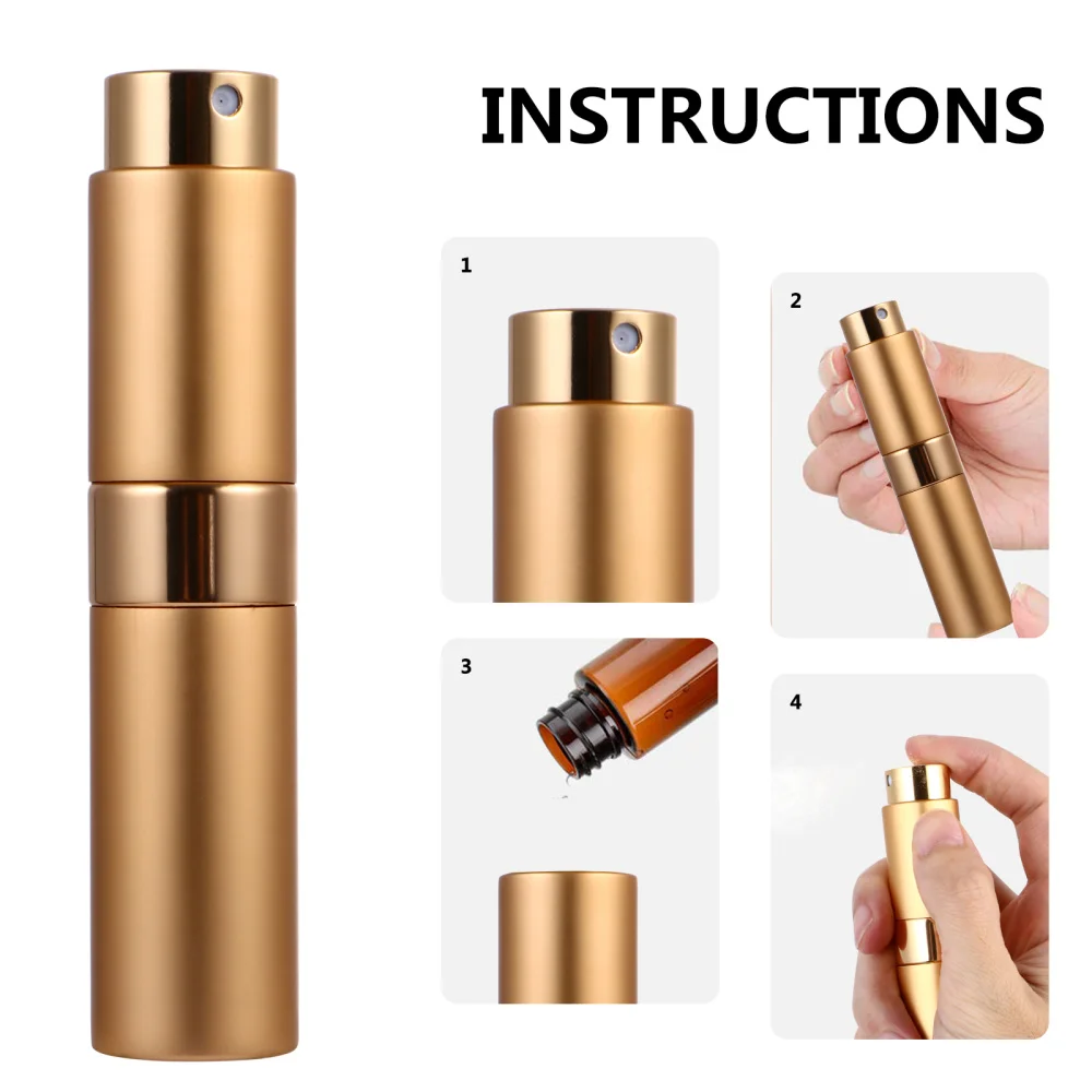 

4 Pcs Atomizer Spray Bottle Small Refillable Perfume Dispenser Portable Sprayer