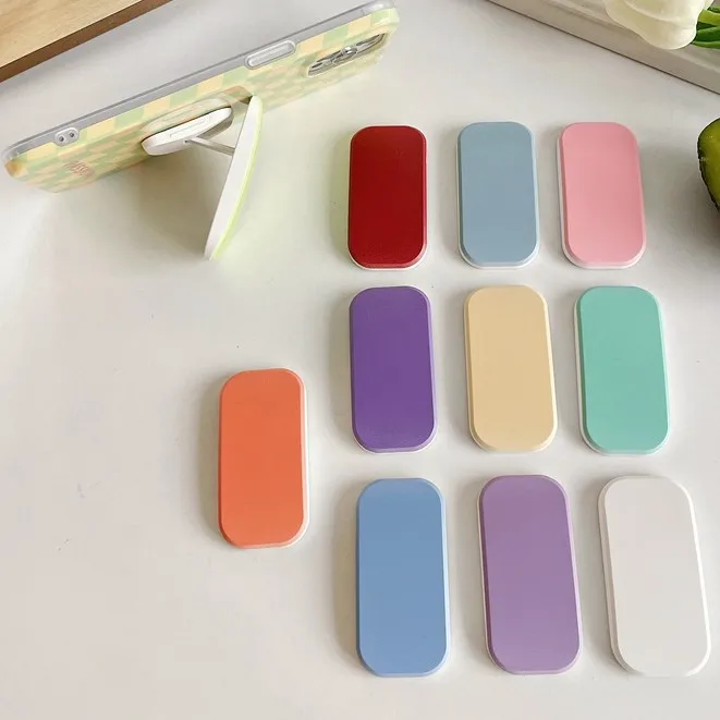

Universal Mobile Phone Holder fashion Korean INS Solid color Push-pull Back sticker Buckle Ring Bracket