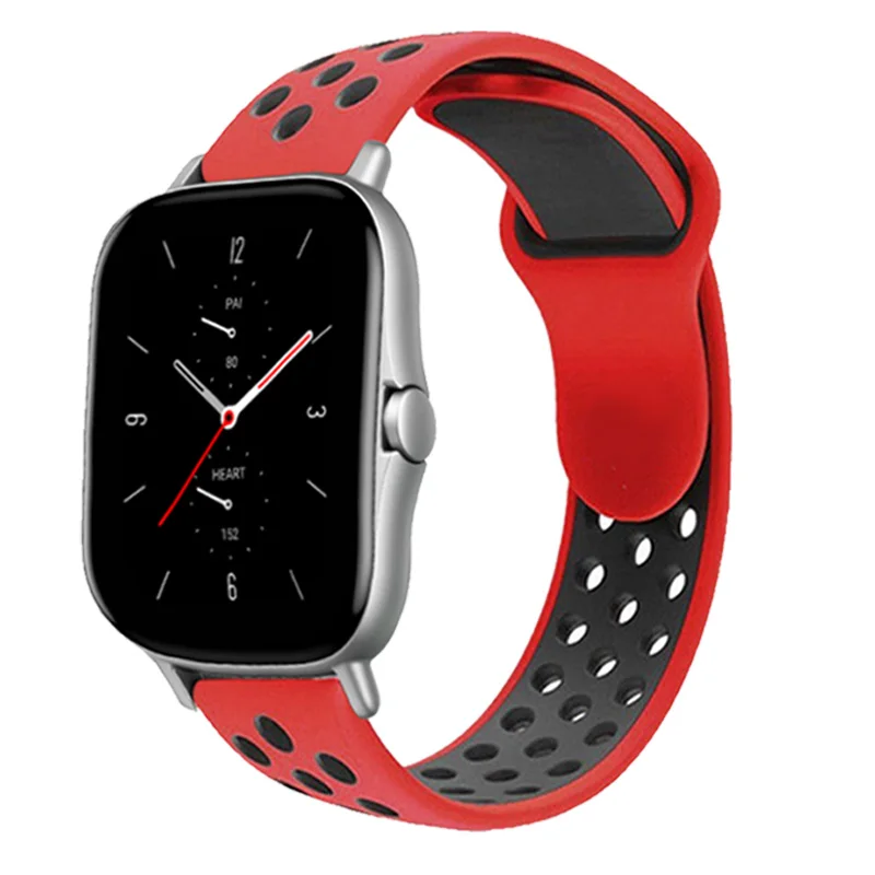 

20mm/22mm Silicone band For Amazfit GTS/2/2e/GTS2 Mini/GTR 42mm/47mm/GTR2/2e/stratos 2/3 Sport Watch Bracelet Amazfit bip strap