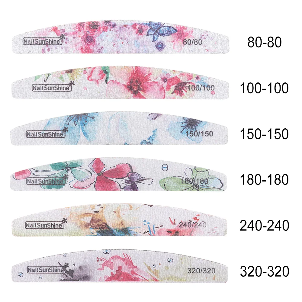 Пилочки для ногтей в форме Луны 1 шт. пилочки цветка моющиеся педикюрные