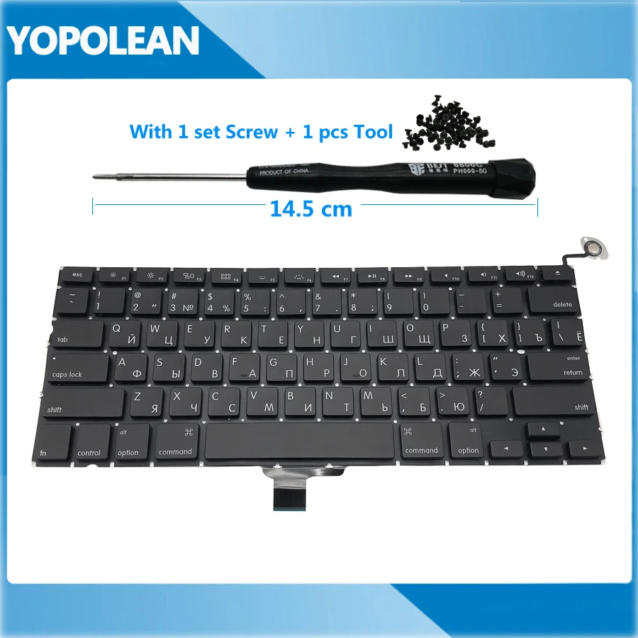 Новая маленькая Русская клавиатура для Macbook Pro 13 &quotUnibody A1278 2009 2010 2011 2012|Клавиатуры