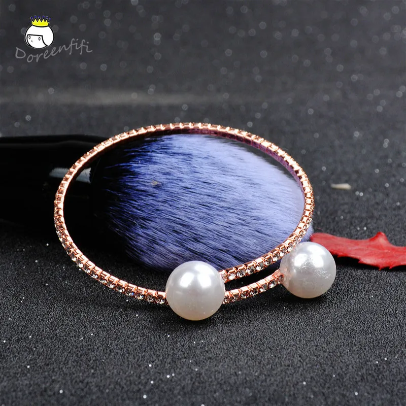 Женские браслеты с жемчугом из чешского розового золота модные ювелирные