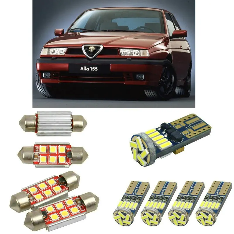 

Внутренний светодиодный автомобильный светильник s для Alfa Romeo 155 167 седан для чтения купольных ламп для автомобилей без ошибок светильник но...