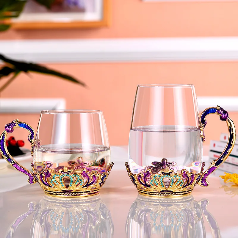 

Creative Flower Glass Cup Drink Cocktail Nespresso Cup Water Glass Coffee Mug Latte Machiatto Tea Cups Verre Drinking Glasses