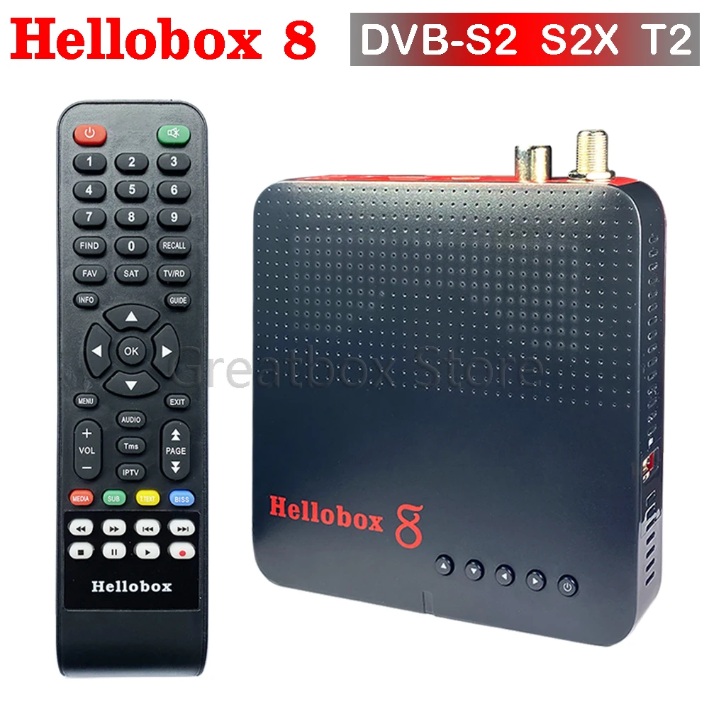 ТВ-приставка Hellobox 8 телеприставка H.265 DVB T2 S2 Поддержка RJ45 WiFi HEVC PowerVu Biss | Электроника